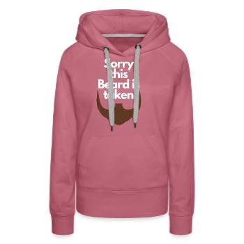 Désolé cette barbe est prise - Sweat à capuche Premium bio Femme - mauve - Devant - Isabella (175cm)