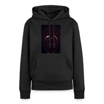 Blasen in einer Blase rot 1 - Frauen Premium Bio Hoodie - Schwarz - Vorne - Julia (174cm)
