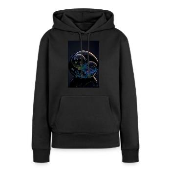 Blasen in einer Blase regenbogen 2 - Frauen Premium Bio Hoodie - Schwarz - Vorne - Julia (174cm)