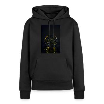 Blasen in einer Blase gelb 1 - Frauen Premium Bio Hoodie - Schwarz - Vorne - Julia (174cm)