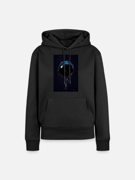 Tropfen plasma 1 - Frauen Premium Bio Hoodie - Schwarz