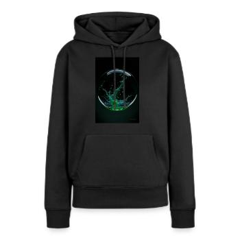 Kaos in einer Blase grün 2 - Frauen Premium Bio Hoodie - Schwarz - Vorne - Julia (174cm)