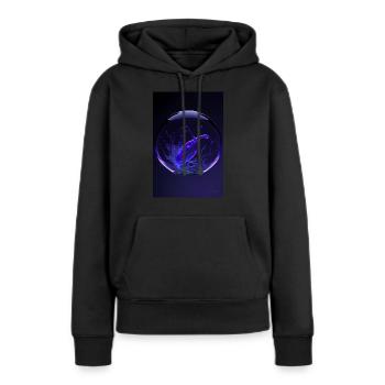 Kaos in einer Blase lila 2 - Frauen Premium Bio Hoodie - Schwarz - Vorne - Julia (174cm)