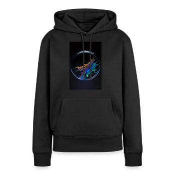 Kaos in einer Blase regenbogen 4 - Frauen Premium Bio Hoodie - Schwarz - Vorne - Julia (174cm)