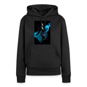 Cyan Beauty 1 - Sweat à capuche Premium bio Femme - noir - Devant - Julia (174cm)