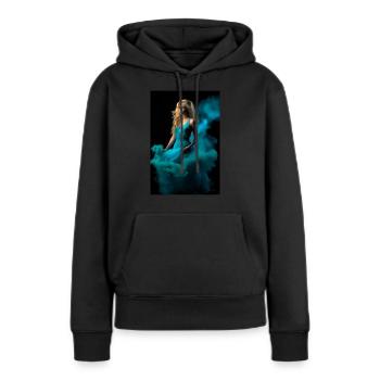 Cyan Beauty 3 - Sweat à capuche Premium bio Femme - noir - Devant - Julia (174cm)