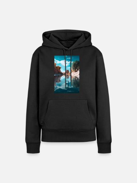 Geometrie - Frauen Premium Bio Hoodie - Schwarz