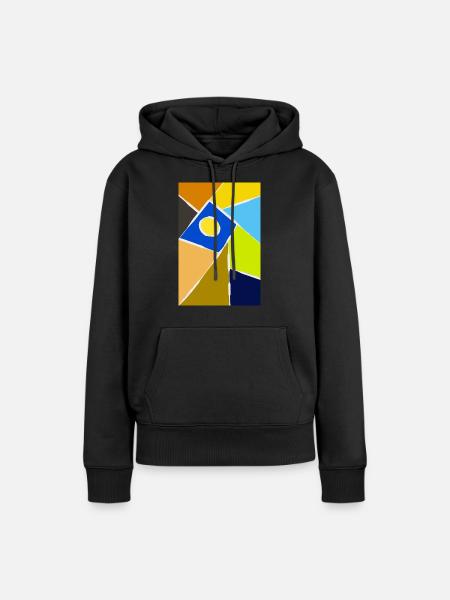 Bunte Kunst - Frauen Premium Bio Hoodie - Schwarz