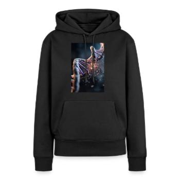 Explosion de la dégradation de l’ADN - Sweat à capuche Premium bio Femme - noir - Devant - Julia (174cm)