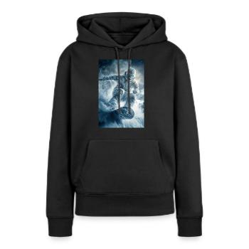 Frozen Thrill Snowboarder - Sweat à capuche Premium bio Femme - noir - Devant - Julia (174cm)