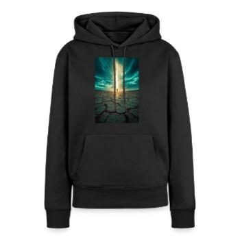 Vom Licht auserwählt - Frauen Premium Bio Hoodie - Schwarz - Vorne - Julia (174cm)