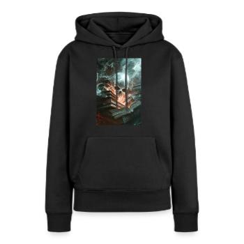 Des connaissances hantées déchaînées - Sweat à capuche Premium bio Femme - noir - Devant - Julia (174cm)