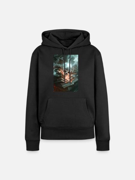 Entfesseltes Spukwissen - Frauen Premium Bio Hoodie - Schwarz