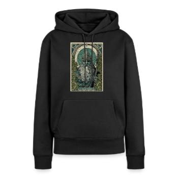 Nordischer Gott Jugendstil - Frauen Premium Bio Hoodie - Schwarz - Vorne - Julia (174cm)