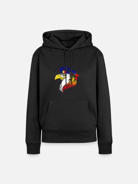 Andorra - Frauen Premium Bio Hoodie - Schwarz