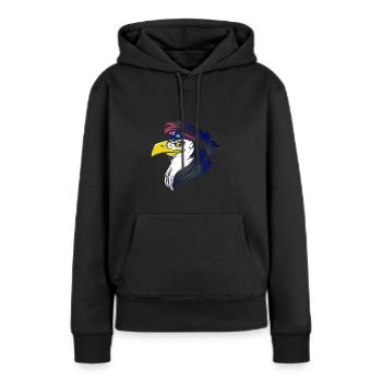 Ascension - Sweat à capuche Premium bio Femme - noir - Devant - Julia (174cm)
