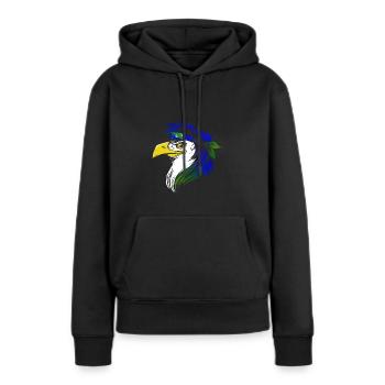 Île Christmas - Sweat à capuche Premium bio Femme - noir - Devant - Julia (174cm)