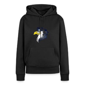 Antarctique - Sweat à capuche Premium bio Femme - noir - Devant - Julia (174cm)