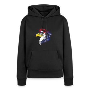 Cuba - Sweat à capuche Premium bio Femme - noir - Devant - Julia (174cm)