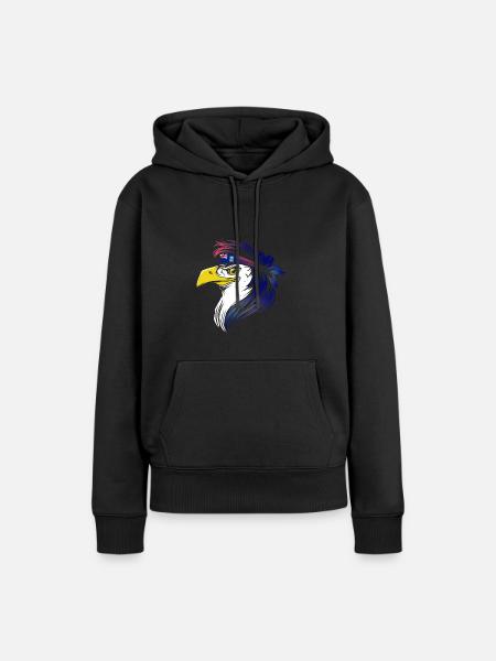 Falklandinseln - Frauen Premium Bio Hoodie - Schwarz