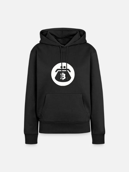 Bitcoin Wallet - Frauen Premium Bio Hoodie - Schwarz