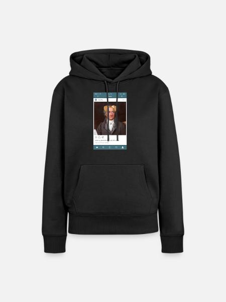 Cool Story "Geothe" - Frauen Premium Bio Hoodie - Schwarz