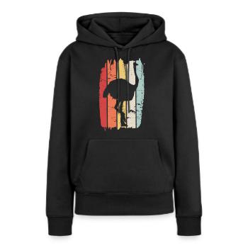 Strauss - Frauen Premium Bio Hoodie - Schwarz - Vorne - Julia (174cm)