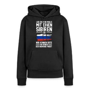 Nowosibirsk Russland Sibire Sibirien - Frauen Premium Bio Hoodie - Schwarz - Vorne - Julia (174cm)