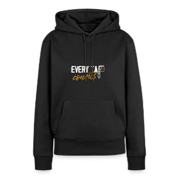 Chaque clic compte à commande numérique par ordinateur - Sweat à capuche Premium bio Femme - noir - Devant - Julia (174cm)