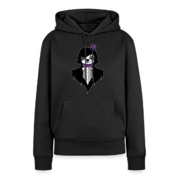 GOTHIQUE PARESSEUX GOTHIQUE GOTHIQUE ESTHÉTIQUE GOTHIQUE - Sweat à capuche Premium bio Femme - noir - Devant - Julia (174cm)