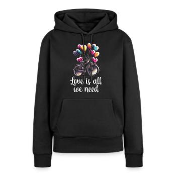Paroles Mélomanes Auteurs-compositeurs Festival de musique - Sweat à capuche Premium bio Femme - noir - Devant - Julia (174cm)