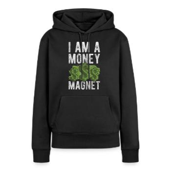 Reichtum Finanzen Glück Geschäft - Frauen Premium Bio Hoodie - Schwarz - Vorne - Julia (174cm)