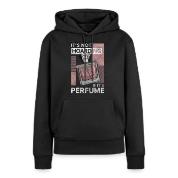 Flacon de parfum Soin du corps Spray parfumé - Sweat à capuche Premium bio Femme - noir - Devant - Julia (174cm)