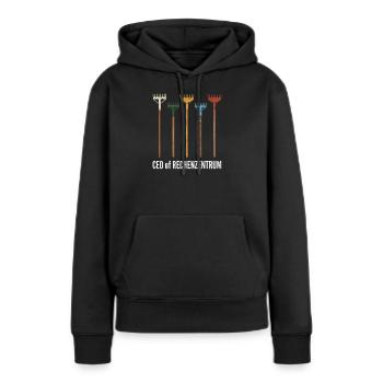 Rechenzentrum Gärtner Garten Gartenarbeit - Frauen Premium Bio Hoodie - Schwarz - Vorne - Julia (174cm)