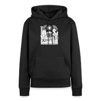  Antike Griechische Mythologie - Frauen Premium Bio Hoodie - Schwarz - Vorne - Julia (174cm)