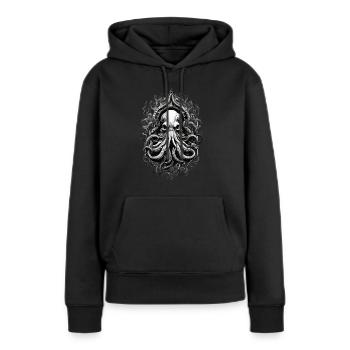 Kraken Monster Meer Tiefsee - Frauen Premium Bio Hoodie - Schwarz - Vorne - Julia (174cm)