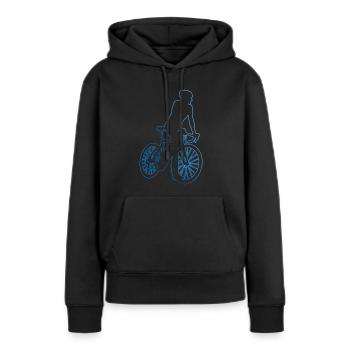 Vélo de route Vélo de route Vélo de route - Sweat à capuche Premium bio Femme - noir - Devant - Julia (174cm)