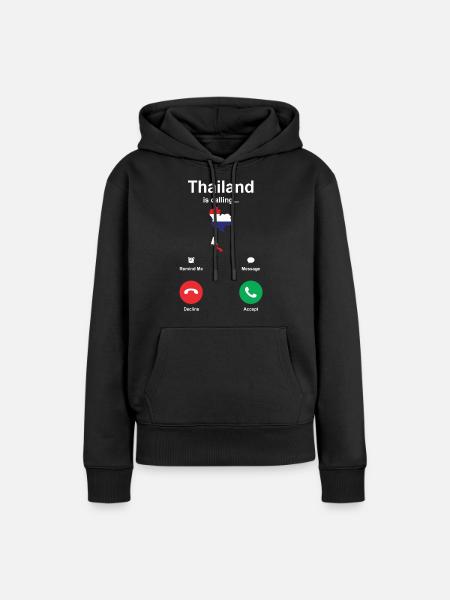 Thailand - Frauen Premium Bio Hoodie - Schwarz