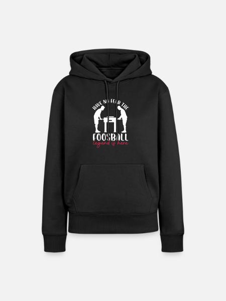 Foosball Legend Design - Frauen Premium Bio Hoodie - Schwarz
