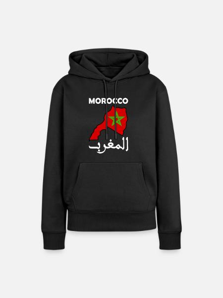 Marokko - Frauen Premium Bio Hoodie - Schwarz