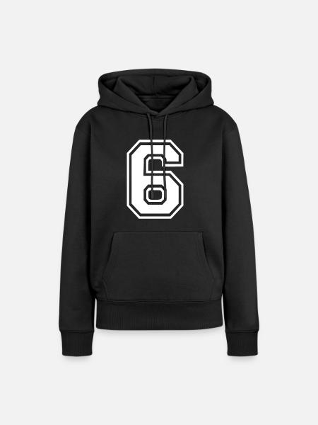 6 - Frauen Premium Bio Hoodie - Schwarz