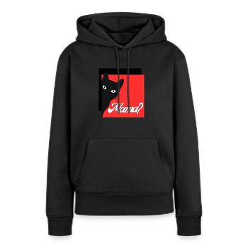Katzen Mama Design - Frauen Premium Bio Hoodie - Schwarz - Vorne - Julia (174cm)