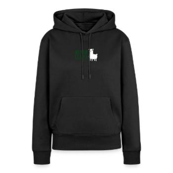 Kein Prob Lama Spanisches Lama - Frauen Premium Bio Hoodie - Schwarz - Vorne - Julia (174cm)