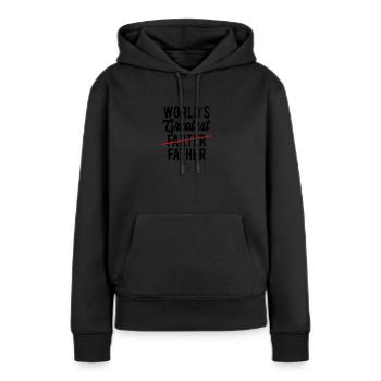 Cadeaux pour la fête des pères Les meilleurs mondes plus loin - Sweat à capuche Premium bio Femme - noir - Devant - Julia (174cm)
