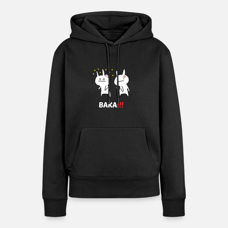 BAKA! - Sweat à capuche Premium bio Femme - noir