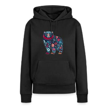 Russische Tradition Weihnachten - Frauen Premium Bio Hoodie - Schwarz - Vorne - Julia (174cm)