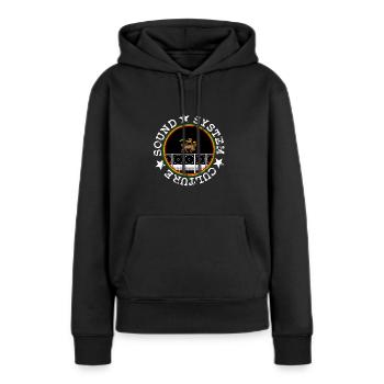 Soundsystem Culture - Sweat à capuche Premium bio Femme - noir - Devant - Julia (174cm)