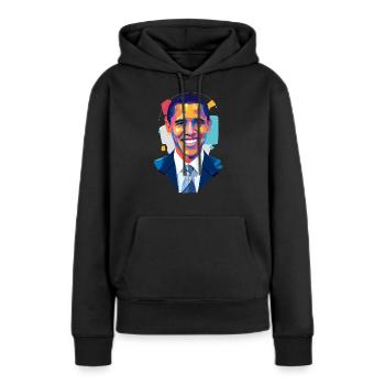 Barack Obama Digital Art - Sweat à capuche Premium bio Femme - noir - Devant - Julia (174cm)