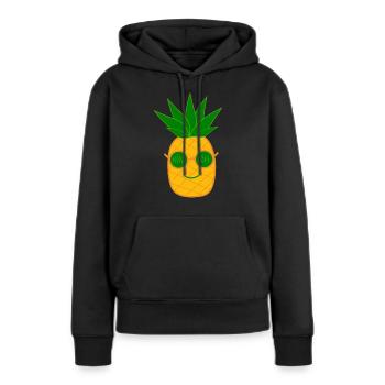 Ananas Kawaii Fruits Kawaii Fruits Kawaii - Sweat à capuche Premium bio Femme - noir - Devant - Julia (174cm)