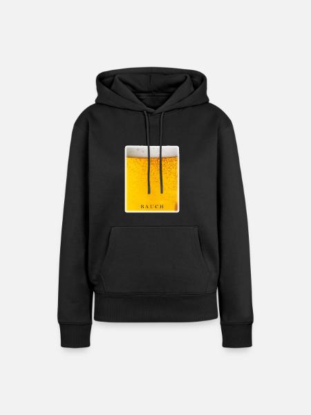 Bierbauch - Frauen Premium Bio Hoodie - Schwarz